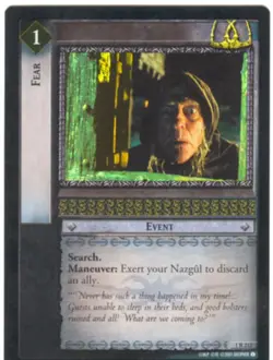 Lord Of The Rings CCG FotR Foil Card 1.R212 Fear - Image 1