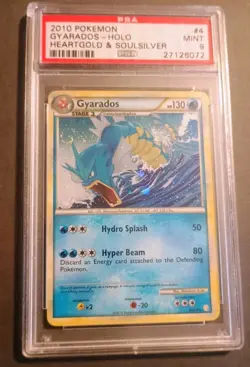 PSA 9 MINT Gyarados 2010 HeartGold & SoulSilver 4/123 Holo Pokemon Card - Image 1