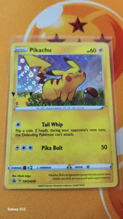 2020 Pokemon Pikachu SWSH039 Sword & Shield Blackstar Promo Card - Image 1