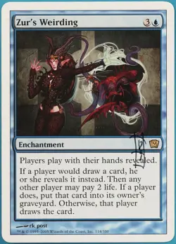 Zur's Weirding 9th Edition NM Blue Rare SIGNED MAGIC CARD (ID# 294619) ABUGames - Image 1