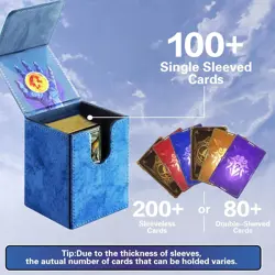 MTG Commander Deck Box, Fits 100+ Single Sleeved Cards, Strong Magnet Magic Gath - Image 2