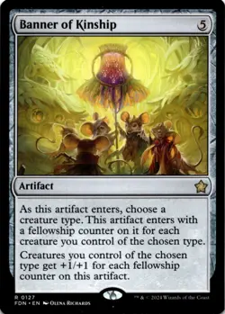 MTG Banner of Kinship Normal NM Foundations Magic 127 - Image 1