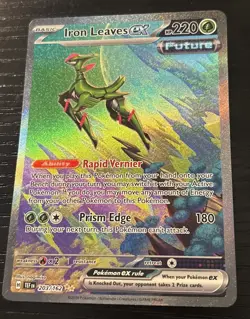 Pokemon TCG Iron Leaves EX Scarlet & Violet Temporal Forces 203/162 LP Condition - Image 1