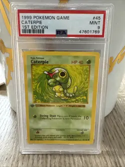 1999 Pokemon 1st Edition Caterpie PSA 9 - Image 1