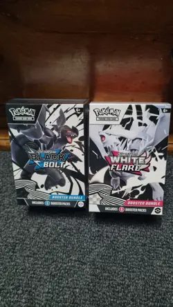 Pokemon Black Bolt and White Flare Booster Bundle Set of 2 Sealed New - Image 1