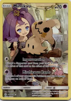 Pokemon TCG Mimikyu Secret Rare SM Cosmic Eclipse 245/236 - Image 1