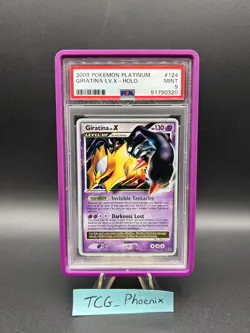 Pokemon 2009 Platinum Base 124/127 Holo Rare Giratina LV.X PSA 9 POP 153 - Image 1