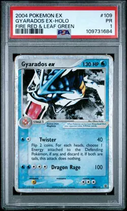 2004 POKEMON EX FIRE RED & LEAF GREEN #109 GYARADOS EX-HOLO PSA 1 - Image 1