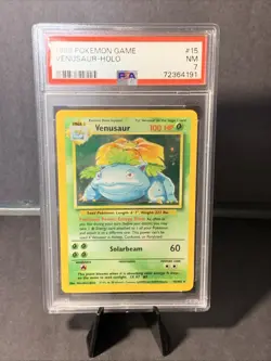 Pokemon TCG Venusaur 015/102 Base Set Holo Graded PSA 7 Near Mint VTG WOTC 1999 - Image 1
