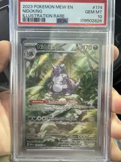 🔥Pokemon - Nidoking - Illustration Rare - 174/165 - S & V: 151 - PSA 10🔥 - Image 1