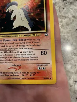 Pokemon Typhlosion Neo Genesis Holo Card #18/111 Rare, Near Mint Condition - Image 5