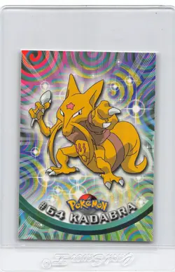 Kadabra #64 - BLACK Logo - NON-HOLO - SERIES 1 - TOPPS Pokemon Card - NM/LP - Image 1