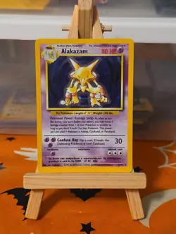 Pokemon Alakazam TCG Base Set Holo Rare Card 1/102 LP Condition - Image 1