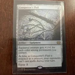 MTG English Conqueror's Flail NM Foil Double Masters 2022 - Image 1
