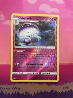 Pokemon Card Shiinotic Ultra Prism Reverse Holo Rare 93/156 Near Mint - Image 1