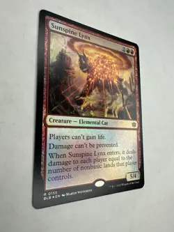 MTG Sunspine Lynx Bloomburrow Foil Rare Card #155 NM - Image 2