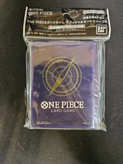 One Piece TCG Limited Card Sleeves Standard Blue Gold (70 Ct) - Image 1