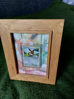 Framed Eevee Build A Bear Promo 063/098 Pokemon Card. - Image 1