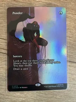 MTG Marvel's Spider-Man PONDER Foil Borderless Mythic #0013 - Image 1