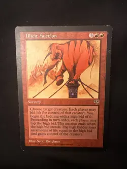 Illicit Auction MTG Magic The Gathering Mirage Rare 1996 MP - Image 2