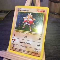 Hitmonchan Holo Rare 7/102 Base Set Unlimited Pokemon TCG - Image 1