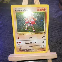 Hitmonchan Holo Rare 7/102 Base Set Unlimited Pokemon TCG - Image 3