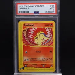 PSA 9 Cyndaquil 105/165 Expedition 2002 WOTC E Series Graded Pokemon TCG - Image 1