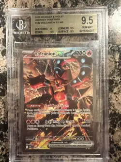 Volcanion EX 182/159 Pokemon TCG Journey Together BGS 9.5 PSA 10 - Image 1