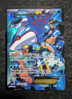 Pokemon NM Team Aqua's Kyogre EX 6/34 Double Crisis Holo - Image 1