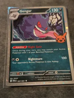 Gengar 57/91 Near Mint Cosmo Holo Trick Or Trade Pokemon Tcg Pack Fresh - Image 5