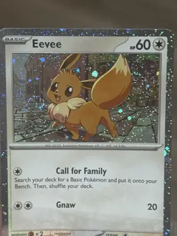 Eevee SVP 200 Promo Bleed Error DOUBLE Cosmo Swirl Pokemon Destined Rivals NM - Image 1