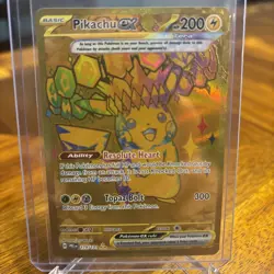 Pikachu ex 179/131 Hyper Rare GOLD Pokemon TCG Prismatic Evolutions - Image 1