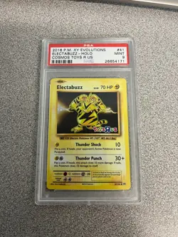 Pokemon Electabuzz 41/108 Evolutions Toys R Us Cosmos Holo Promo Stamped PSA 9 - Image 1
