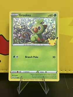 Pokemon TCG - Grookey 8/25 - McDonalds 25th Anniversary - Promo Holo - LP/MINT - Image 1
