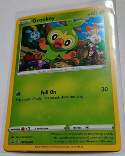 Pokemon TCG Grookey Sword & Shield SWSH070 Black Star Promo Hologram Holo 2020 - Image 1