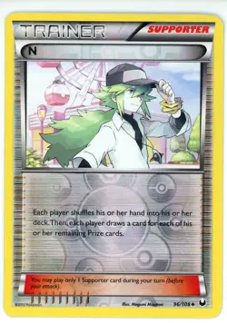 Pokemon TCG N (Supporter) 96/108 Dark Explorers Reverse Holo MP - Image 1