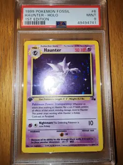 Haunter 1st Edition Holo #6 👻💨 PSA 9. 1999 Pokemon. WOTC. TCG. Fossil. - Image 1