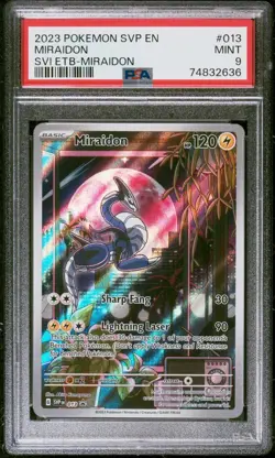 PSA 9 MINT Miraidon SVP013 Black Star Promos Elite Trainer Box FA Holo Pokemon - Image 1