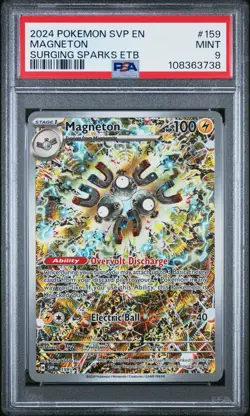 2024 POKEMON SVP EN-SV BLACK STAR PROMO #159 MAGNETON PSA 9 - Image 1