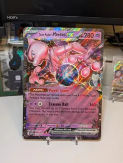 Team Rocket's Mewtwo ex Jumbo SVP 205 Destined Rivals Pokemon Promo Near Mint - Image 1