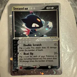 Pokemon TCG Ruby and Sapphire Sneasel ex 103/109 Holo MP condition - Image 1