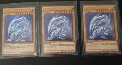 3x Blue-Eyes White Dragon CT13-EN008 Ultra Original SDK Kaiba Artwork YUGIOH NM - Image 1