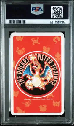 1996 Pokemon CLOYSTER Japanese RED Charizard Deck 5 of Spades POKER Card PSA10 - Image 2