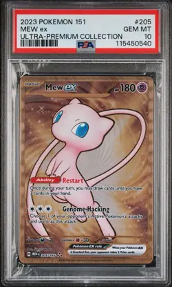 2023 Pokemon Mew ex Full Art 151 UPC Gold Metal Promo Card 205/165 PSA 10 GEM MT - Image 1