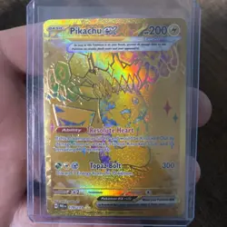 Pokemon TCG Prismatic Evolutions-Pikachu EX Hyper Rare Gold Card. Mint 179/131 - Image 1
