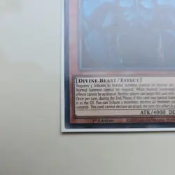 EGO1-EN001 Obelisk the Tormentor Ultra Rare 1st Edition Mint YuGiOh Card - Image 4