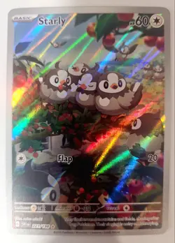 Starly 221/198 Illustration Rare Holo Pokemon Card SV1 Base Set M/ NM - Image 1