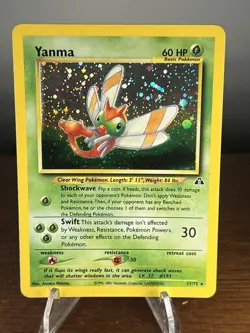 Yanma Holo Rare Pokemon Card Neo Discovery 17/75 LP Condition - Image 1
