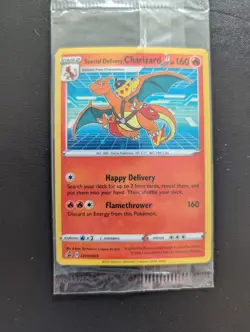 Pokemon TCG Special Delivery Charizard Promo SWSH075 Holo Card NM Sealed - Image 1
