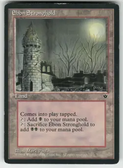 MTG Ebon Stronghold U Fallen Empires MP - Image 1